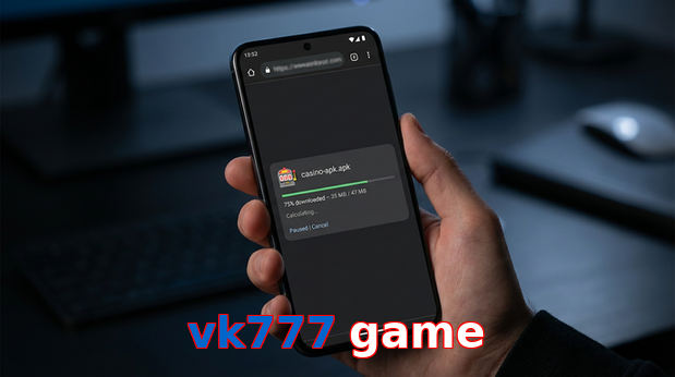 Main screen of Vk777 Game apk page for PK players