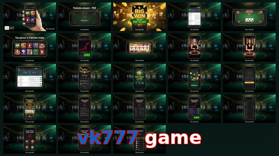 Main screen of Vk777 Game bet page for PK players